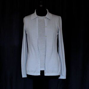 Calvin Klein Pale Blue Fine Wool Sweater Set - Italy